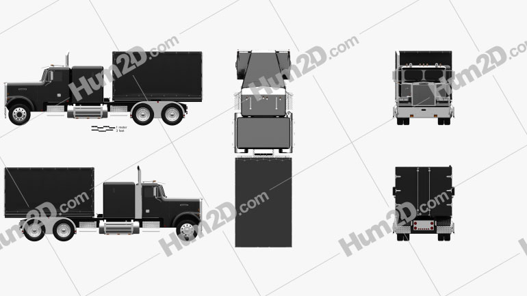 Freightliner FLC120 Box-LKW 1989 clipart