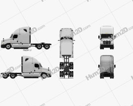 Freightliner Cascadia Schlafkabine Sattelzug 2007 clipart