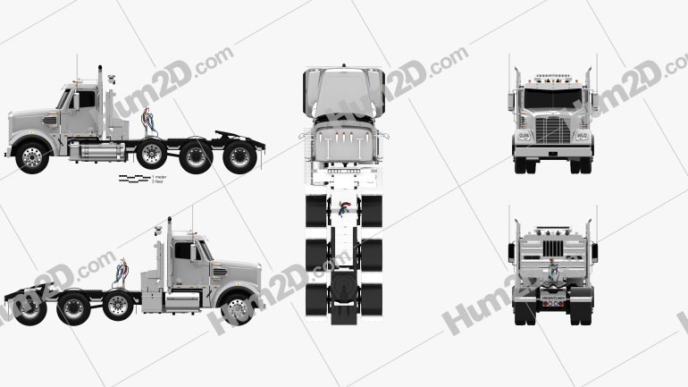 Freightliner 122SD SF Tag Kabine Sattelzug 4-Achs 2017 clipart