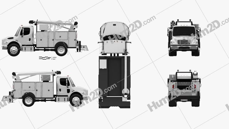 Freightliner M2 106 Utility Truck 2014 clipart