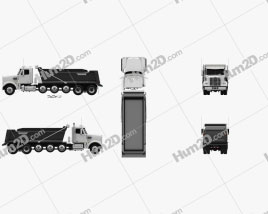 Freightliner 122SD SF Dump Truck 6-axle 2017 clipart