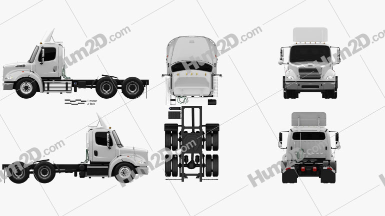 Freightliner M2 112 Day Cab Tractor Truck 3-axle 2011 PNG Clipart