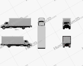 Freightliner M2 106 Box Truck 2012 clipart