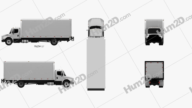 Freightliner M2 106 Box Truck 2012 clipart
