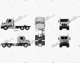 Freightliner Cascadia Day Cab Tractor Truck 2007 clipart