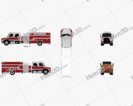 Freightliner M2 106 Crew Cab Fire Truck 2017 clipart