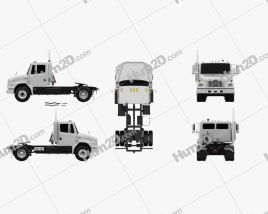 Freightliner FL70 Tractor Truck 2003 clipart