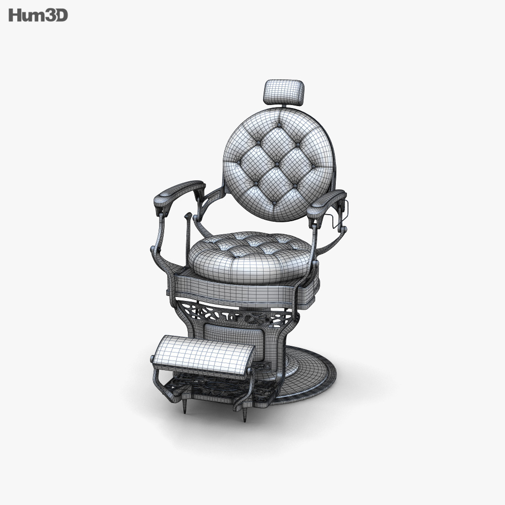 BR Beauty Alesso Barber chair 3D model