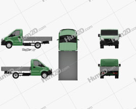 GAZ (GAZelle) Next Flatbed 2013 clipart