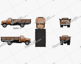 GAZ 53 Pritschenwagen 1965 clipart