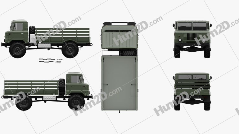 GAZ 66 Flatbed Truck 1964 PNG Clipart