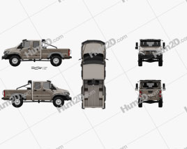 GAZ Vepr NEXT Cabina dupla Pickup Truck 2017 car clipart