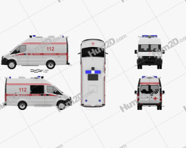 GAZ Gazelle Next Ambulance Luidor 2018 clipart