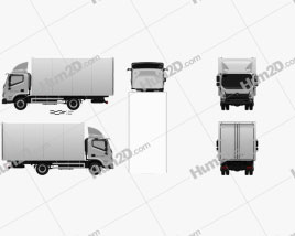 GAZ Valdai NEXT Caminhão Caixa 2020 clipart