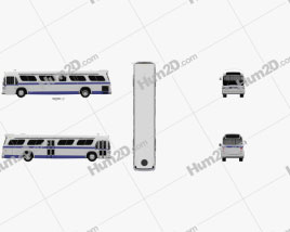 GM New Look TDH-5303 Bus 1965 clipart
