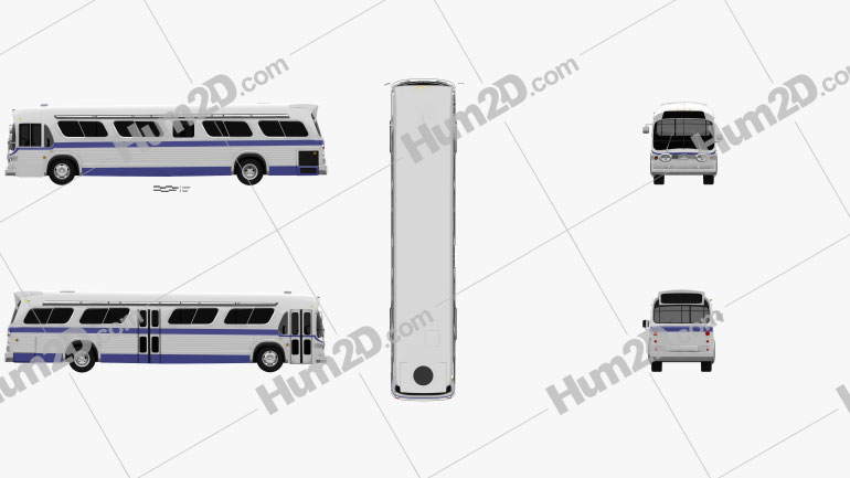 GM New Look TDH-5303 Bus 1965 PNG Clipart