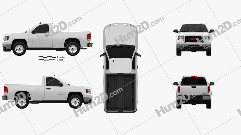 GMC Sierra Regular Cab Standard Box 2011 car clipart