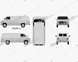 GMC Vandura Panel Van 1992 clipart