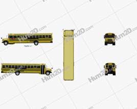GMC B-Series School Bus 2000 clipart
