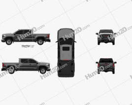 GMC Sierra 1500 Crew Cab Short Box AT4 2019 car clipart