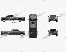 GMC Sierra HD Crew Cab Long Box Denali DRW 2019 car clipart