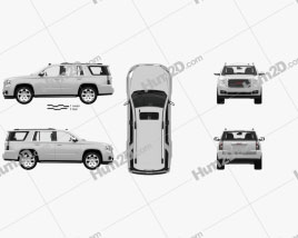 GMC Yukon SLT mit HD Innenraum und Motor 2014 car clipart