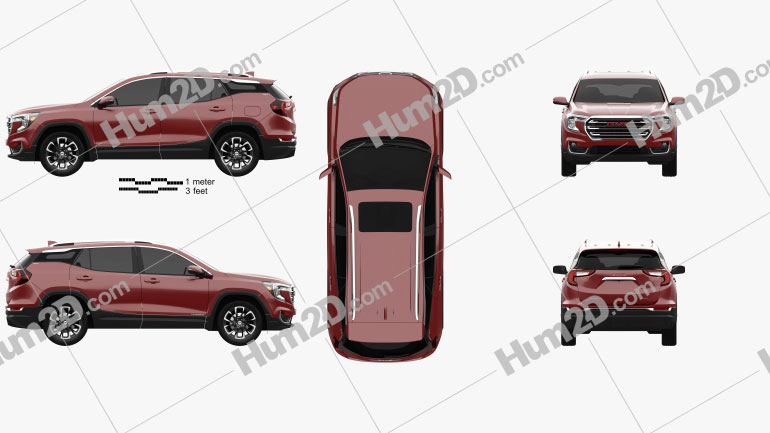 GMC Terrain SLT 2022 car clipart