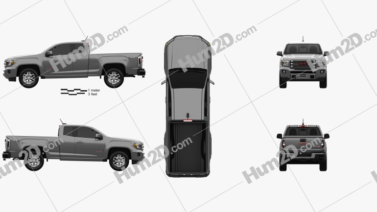 GMC Canyon Extended Cab All Terrain 2014 PNG Clipart