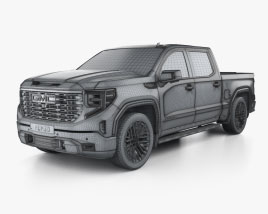 GMC Sierra 1500 Crew Cab Short Box Denali 2024 car clipart