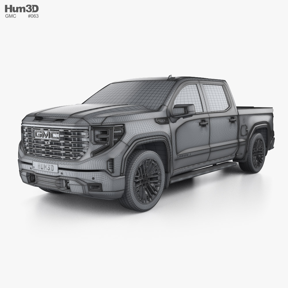 GMC Sierra 1500 Crew Cab Short Box Denali 2024 car clipart