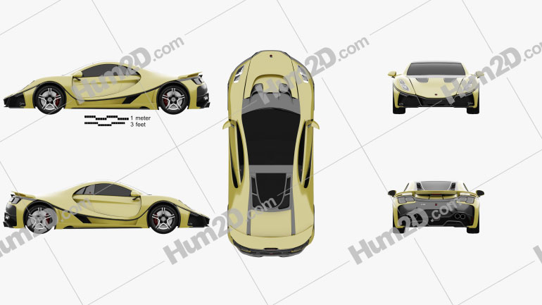 GTA Spano 2015 car clipart