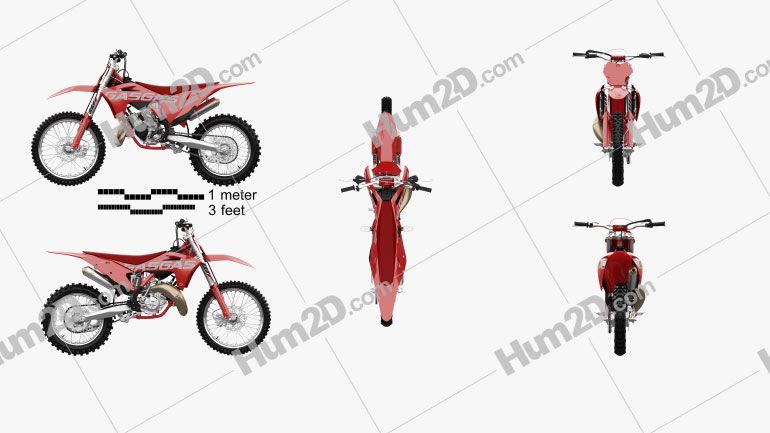 GasGas MC 125 2021 Moto clipart