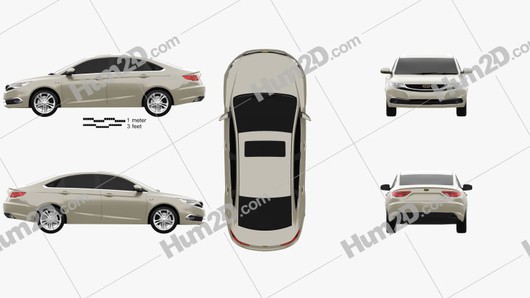 Geely Emgrand GL 2016 Clipart Image