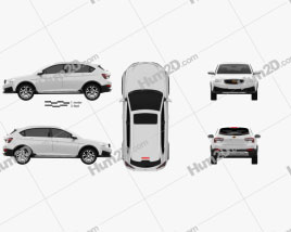 Geely Vision S1 2018 car clipart