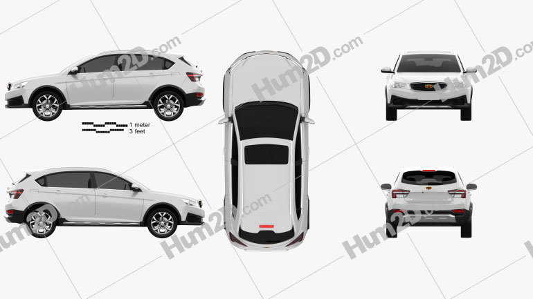 Geely Vision S1 2018 car clipart