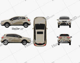 Geely Vision X3 2017 car clipart