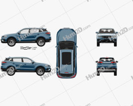 Geely BoYue Pro with HQ interior 2019 car clipart
