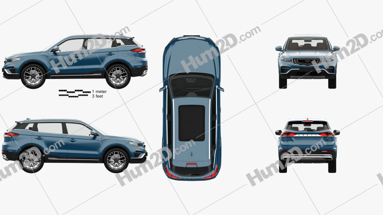 Geely BoYue Pro com interior HQ 2019 PNG Clipart