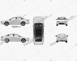 Geely GE11 with HQ interior 2019 car clipart