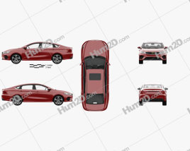 Geely BinRui with HQ interior 2018 car clipart
