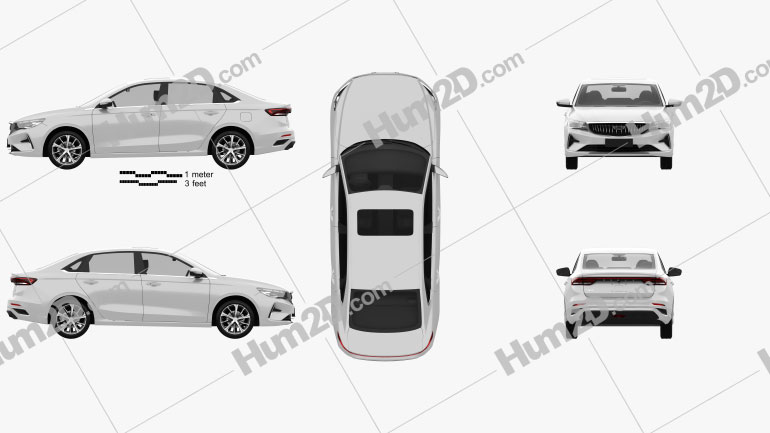Geely Emgrand 2021 car clipart