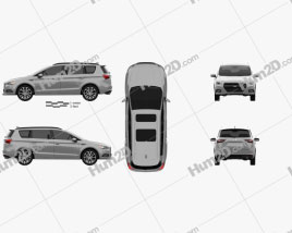 Generic minivan 2019 clipart