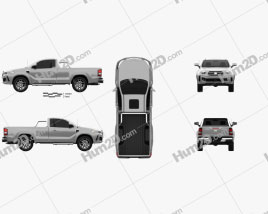 Generisch Einzelkabine pickup 2016 car clipart