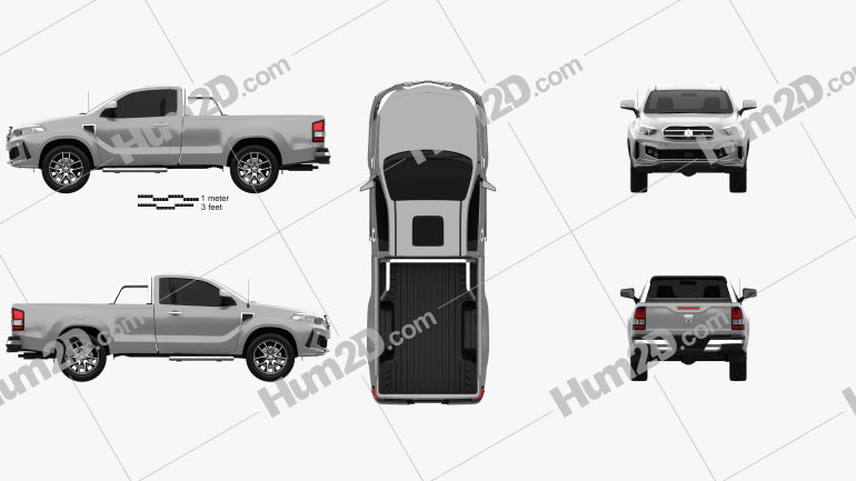 Generisch Einzelkabine pickup 2016 car clipart