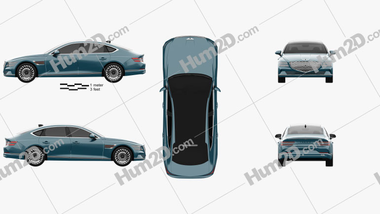 Genesis G80 Electrified 2022 car clipart