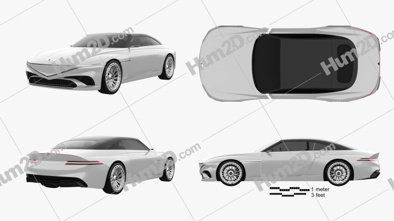 Genesis X convertible 2023 car clipart
