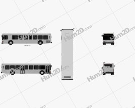 Gillig Low Floor Bus 2012 clipart