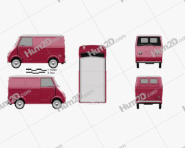 Goggomobil TL 250 (TL 400) Transporter Van 1956 clipart