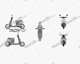 Gogoro Smartscooter 2015 Motorrad clipart
