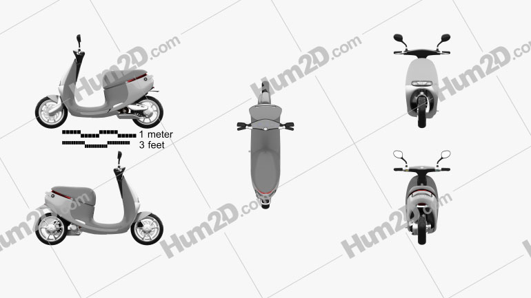 Gogoro Smartscooter 2015 Moto clipart